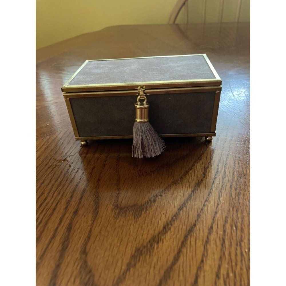 Jewelry Box Suede Philip Whitney Jewelry Box Taupe/Grey Colour
